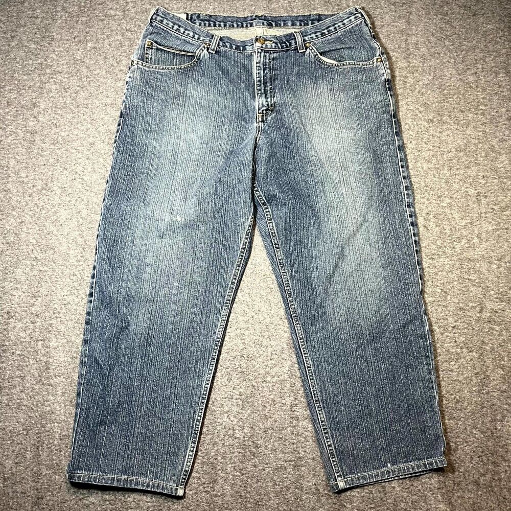 Lee Dungarees Loose Straight Leg Jeans Baggy Y2K Mens Size 36x30